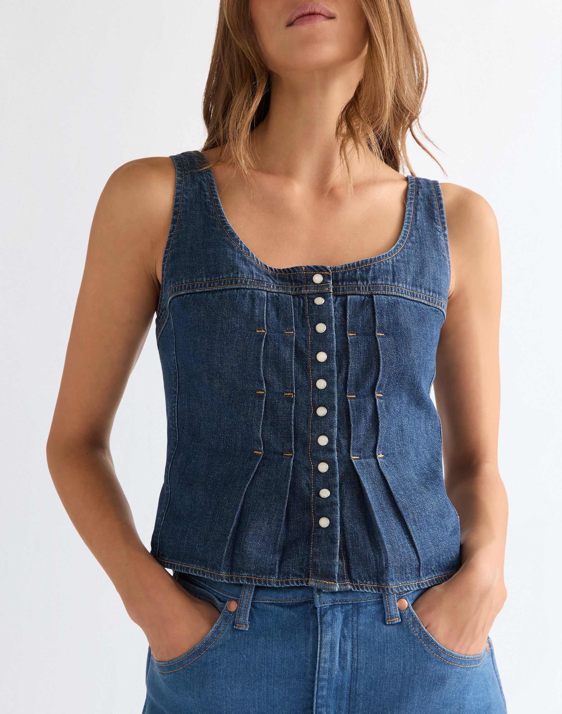 טופ ג'ינס WRANGLER CORSET TOP