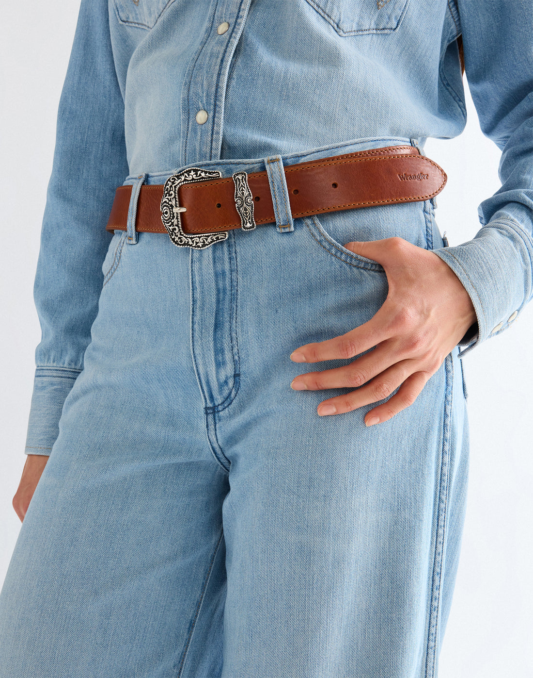 חגורת עור WRANGLER DANA BELT