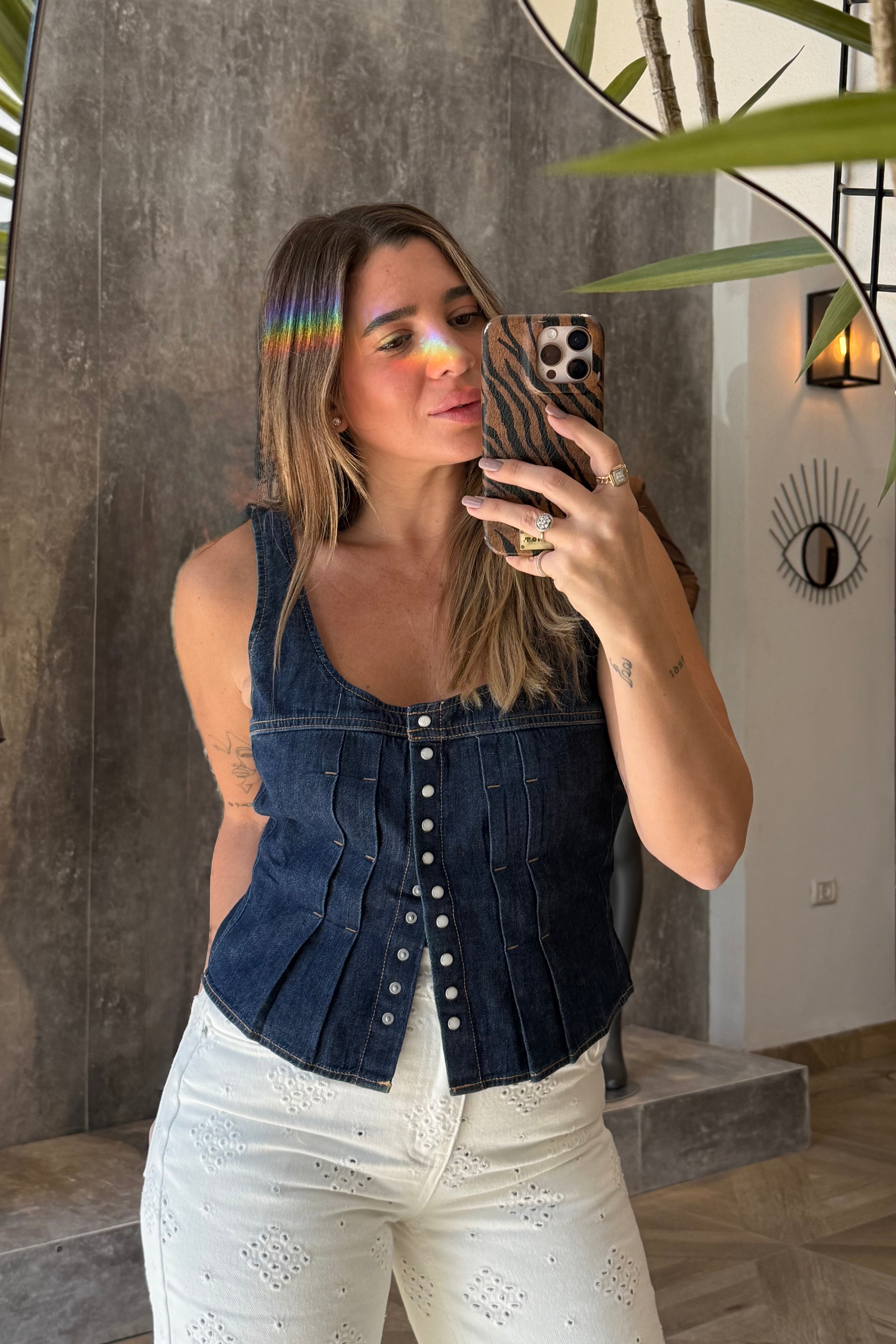 טופ ג'ינס WRANGLER CORSET TOP