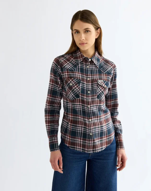מכופתרת משבצות WRANGLER WESTERN