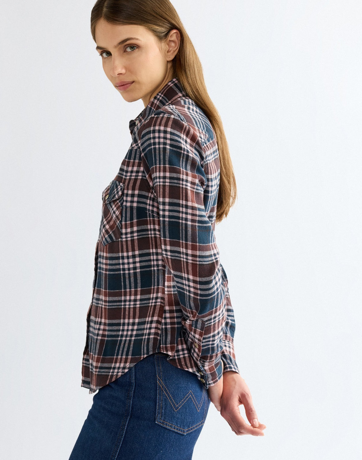 מכופתרת משבצות WRANGLER WESTERN