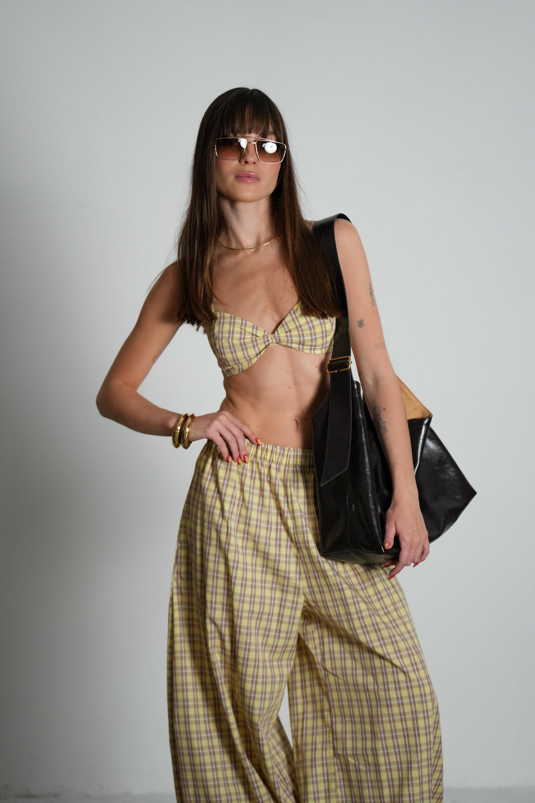 חליפת דלני משובצת