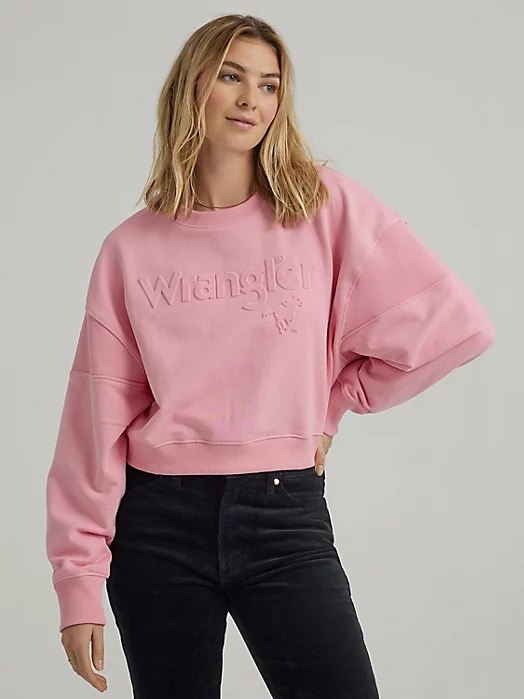 סוויטשירט לוגו מוטבע WRANGLER
